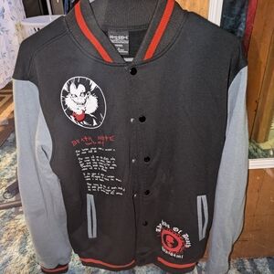 Black and Gray Varsity Jacket Death Note Size Small